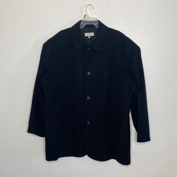 ERMENEGILDO ZEGNA Men’s 100% Cashmere Black Short Coat/Jacket Size 56 Italy - Picture 1 of 6